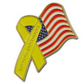 American Troops American Flag Lapel Pin